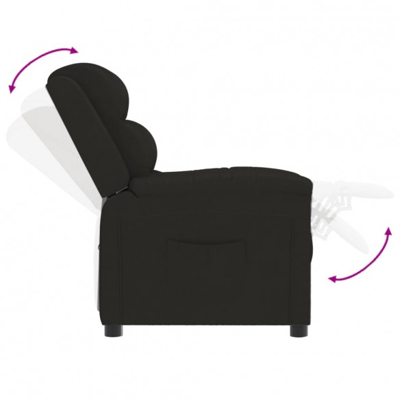 Fauteuil inclinable noir velours