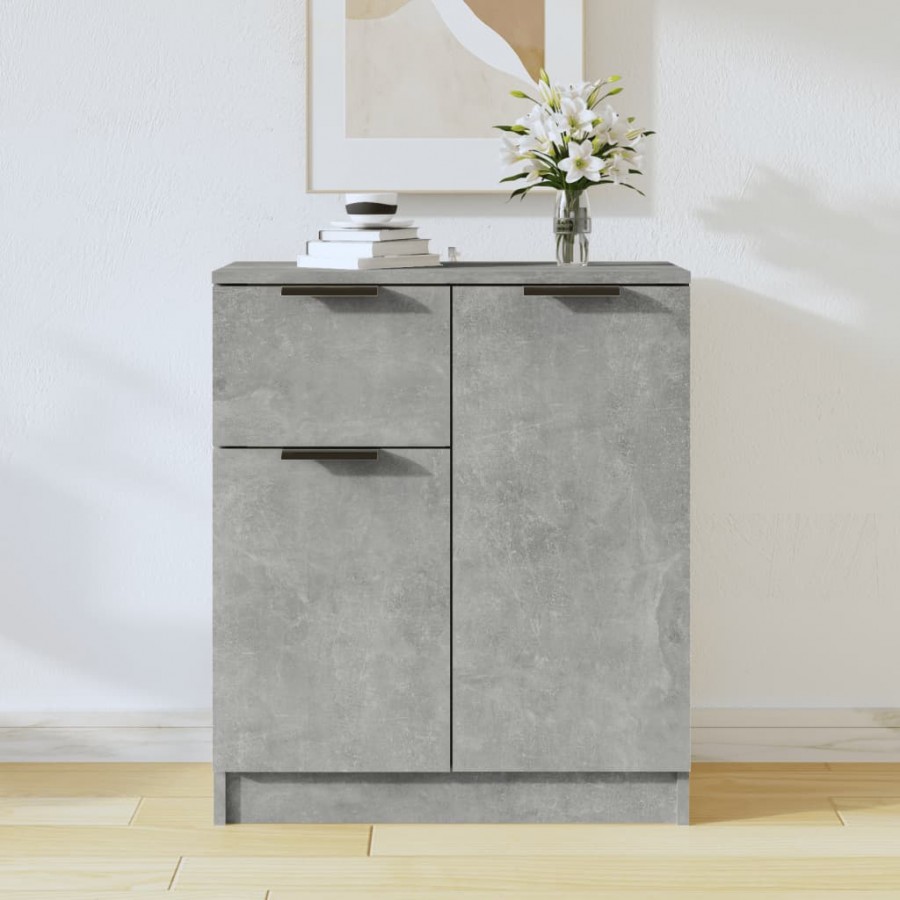 Buffet Gris béton 60x30x70 cm Bois d'ingénierie