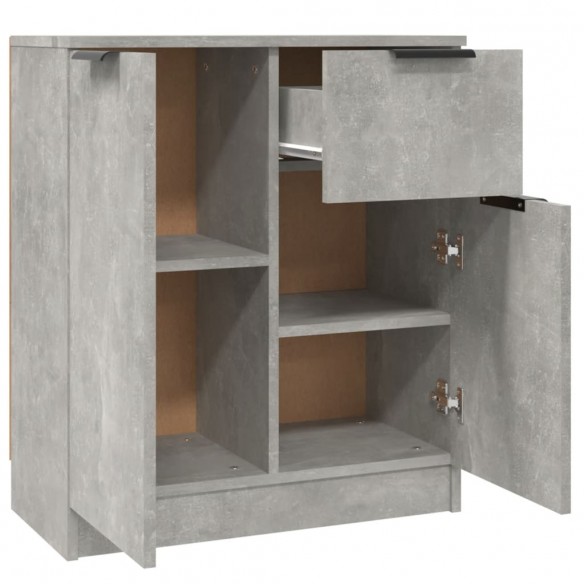 Buffet Gris béton 60x30x70 cm Bois d'ingénierie