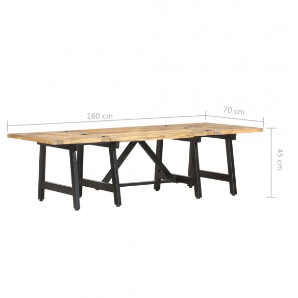 Table basse extensible 160x70x45 cm Bois de manguier massif