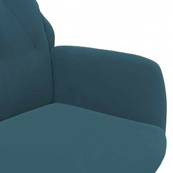 Chaise de relaxation Bleu Velours