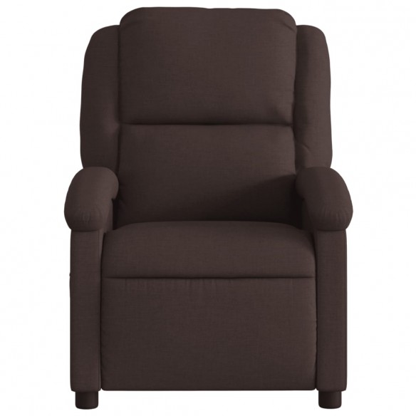 Fauteuil de massage inclinable Marron foncé Tissu