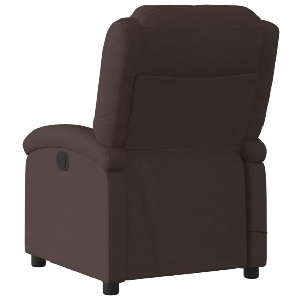 Fauteuil de massage inclinable Marron foncé Tissu