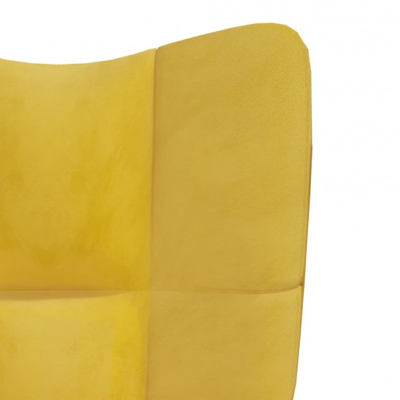 Chaise de relaxation Jaune moutarde Velours