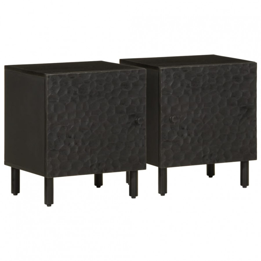 Tables de chevet 2 pcs noir 40x33x46...