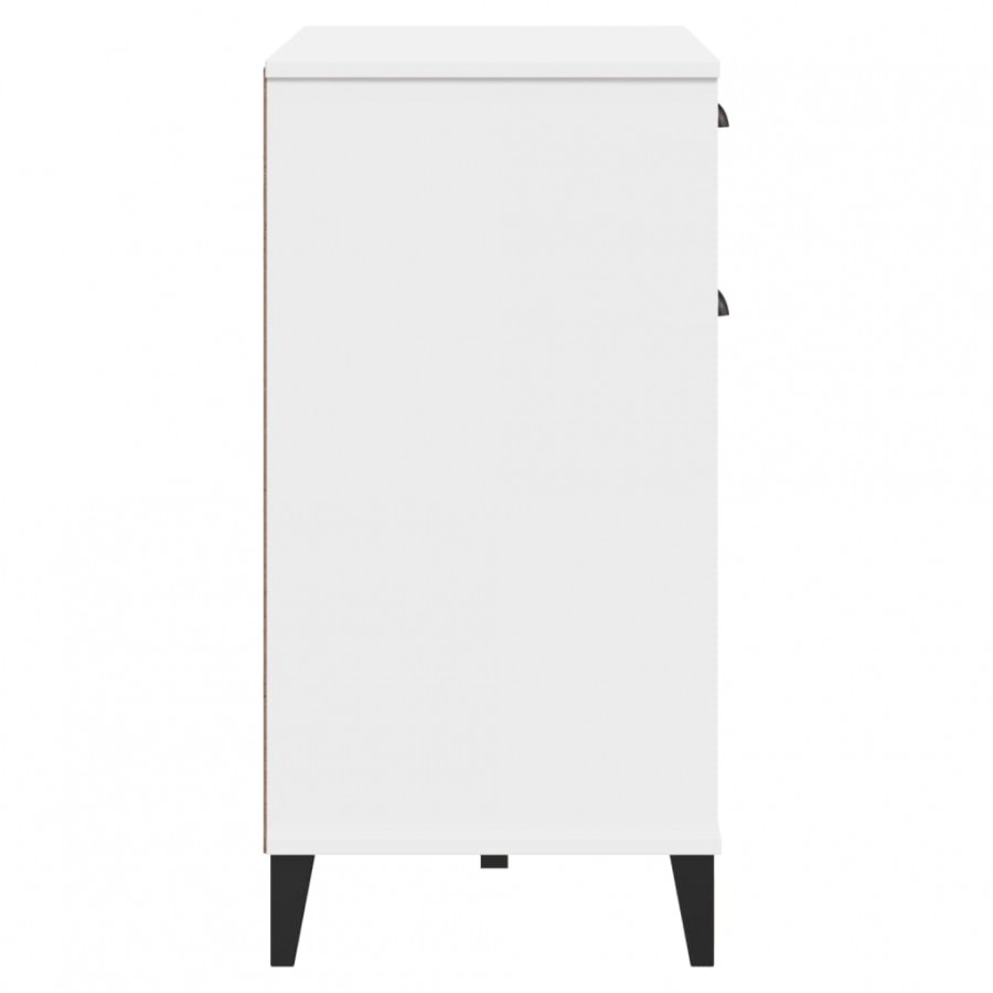 Buffet VIKEN blanc 80x40x80 cm bois massif de pin