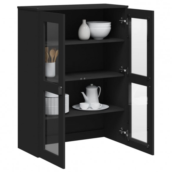 Dessus pour buffet VIKEN noir bois de pin solide