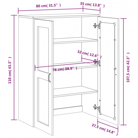 Dessus pour buffet VIKEN noir bois de pin solide