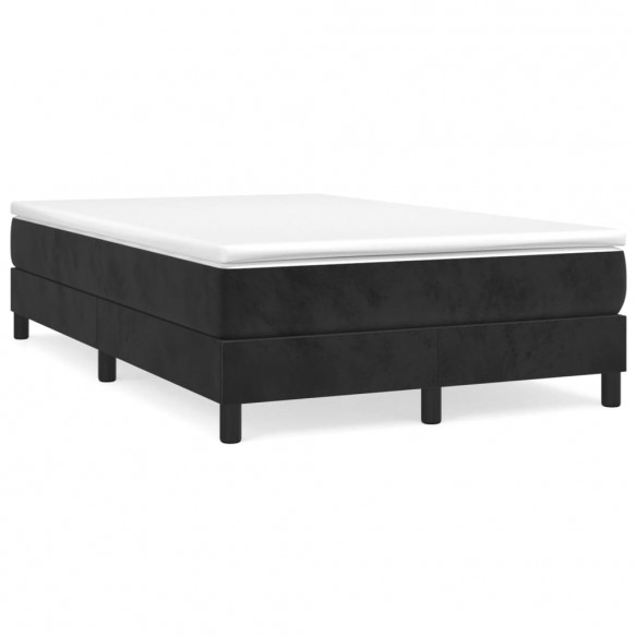 Cadre de lit avec matelas noir 120x190 cm velours