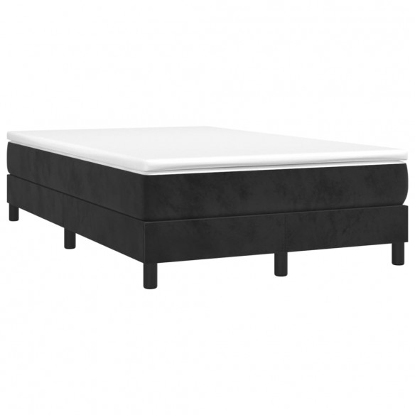 Cadre de lit avec matelas noir 120x190 cm velours