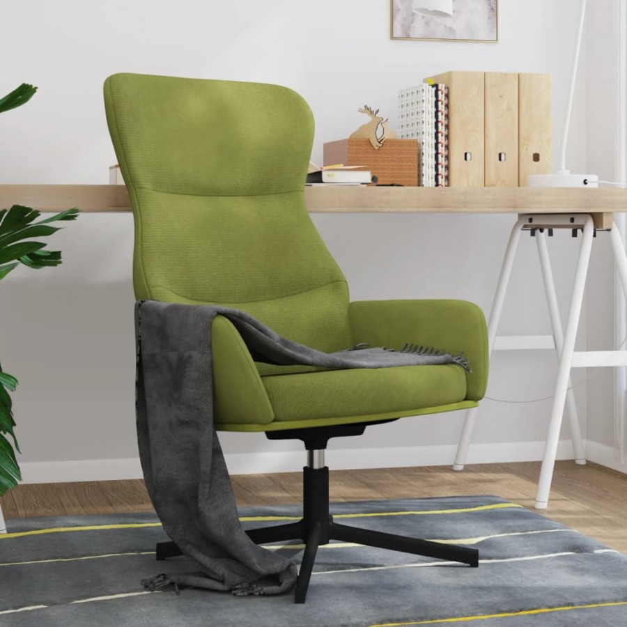 Chaise de relaxation Vert clair Velours