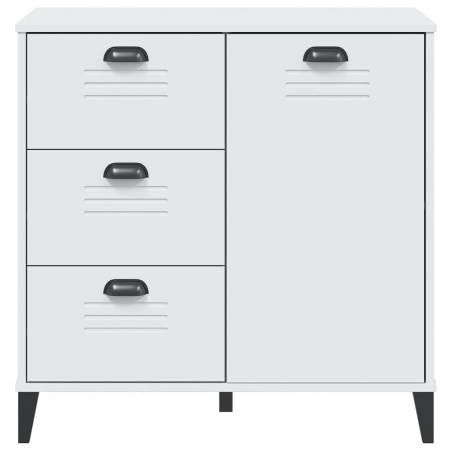 Buffet VIKEN blanc 80x40x80 cm bois massif de pin Buffet VIKEN blanc 80x40x80 cm bois massif de pin
