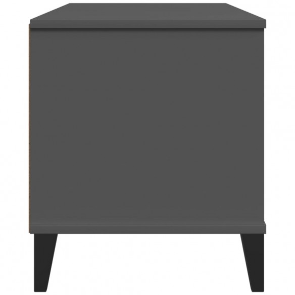 Meuble TV VIKEN gris anthracite bois de pin solide