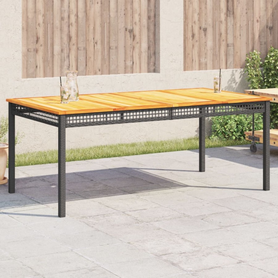 Table de jardin noir 180x90x75 cm...