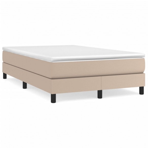 Cadre de lit matelas cappuccino 120x190cm similicuir