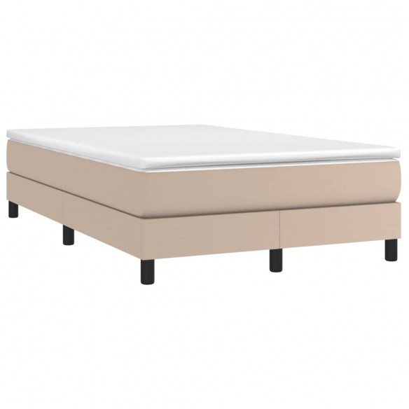 Cadre de lit matelas cappuccino 120x190cm similicuir