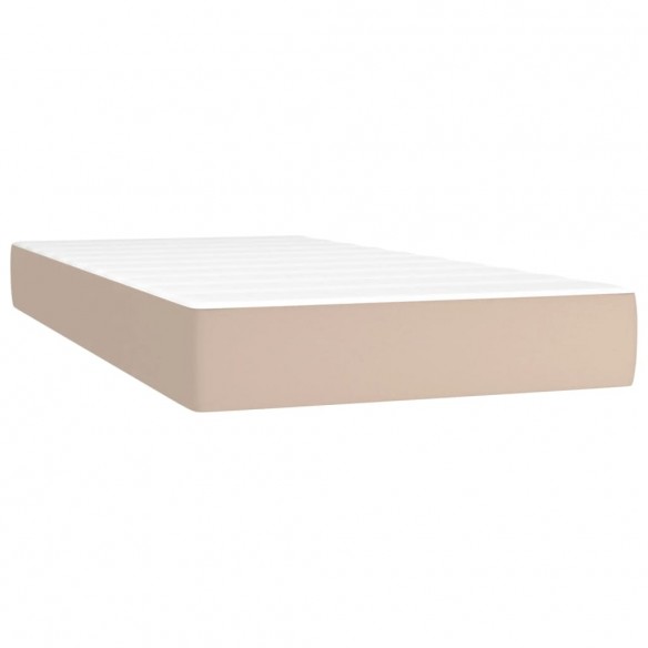 Cadre de lit matelas cappuccino 120x190cm similicuir