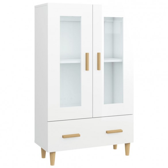 Buffet Blanc brillant 70x31x115 cm Bois d'ingénierie