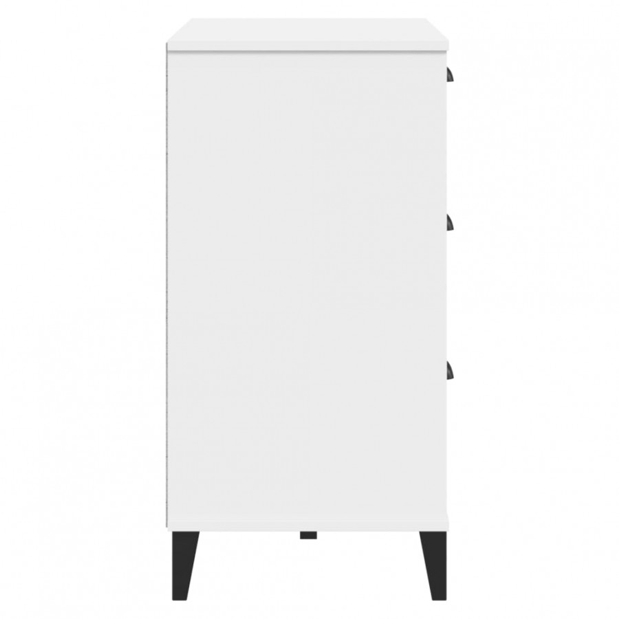 Commode VIKEN blanc bois de pin solide