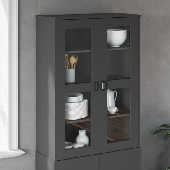 Dessus pour buffet VIKEN gris anthracite bois de pin solide