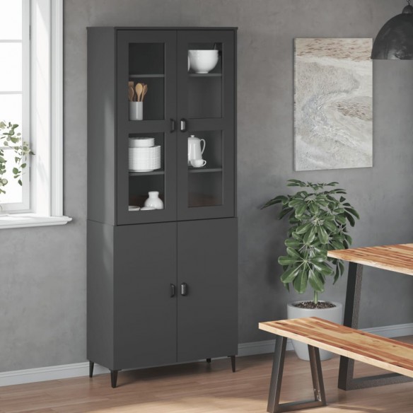 Dessus pour buffet VIKEN gris anthracite bois de pin solide