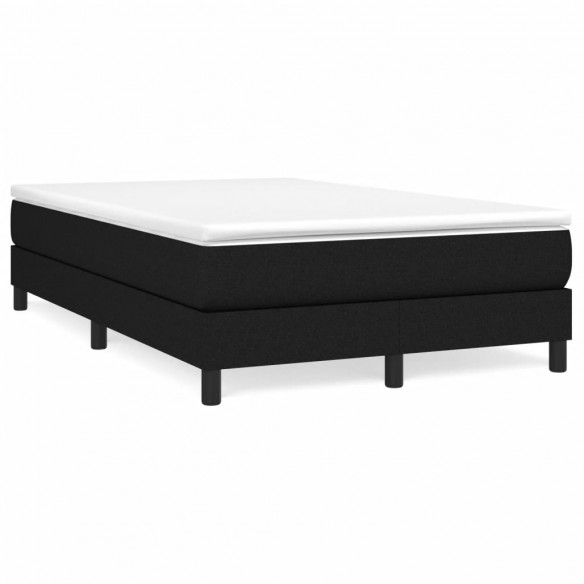 Cadre de lit avec matelas noir 120x190 cm tissu