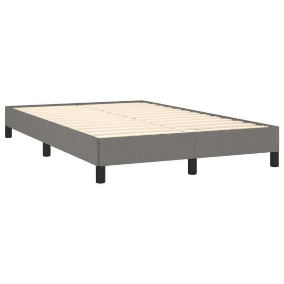 Cadre de lit avec matelas noir 120x190 cm tissu