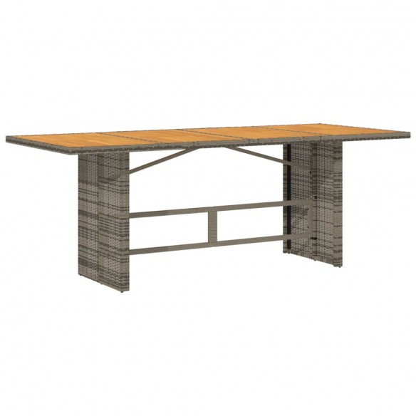 Table de jardin avec dessus en bois d'acacia gris 190x80x74 cm