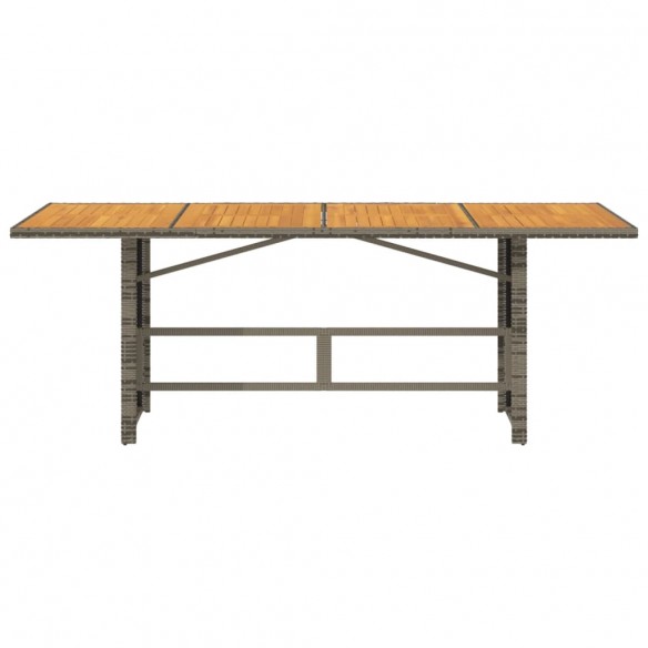 Table de jardin avec dessus en bois d'acacia gris 190x80x74 cm