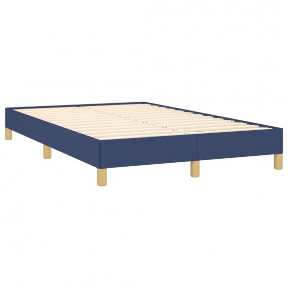 Cadre de lit matelas et LED bleu 120x190 cm tissu