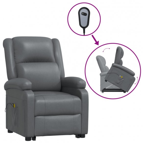 Fauteuil de massage Gris Similicuir