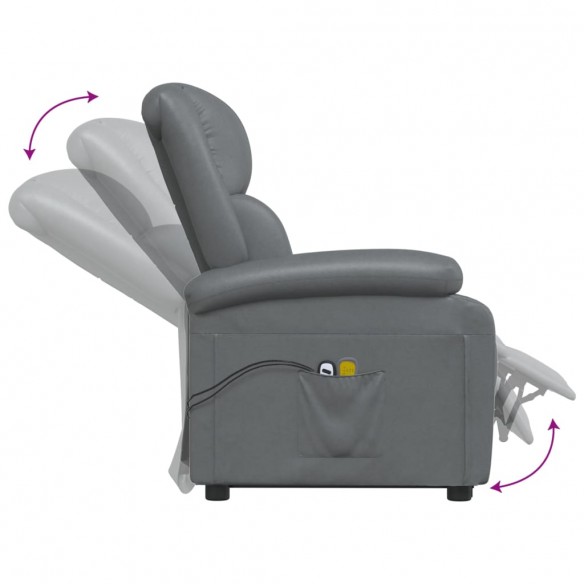 Fauteuil de massage Gris Similicuir