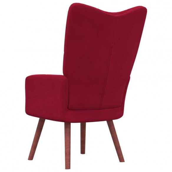 Chaise de relaxation Rouge bordeaux Velours