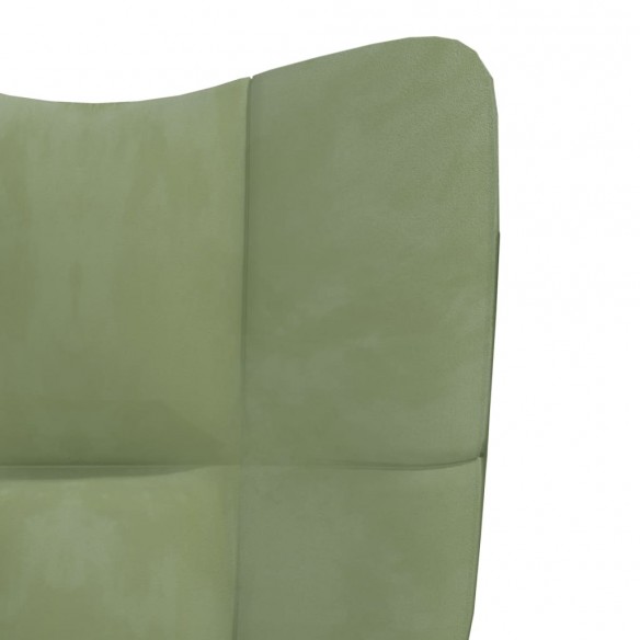 Chaise de relaxation Vert clair Velours