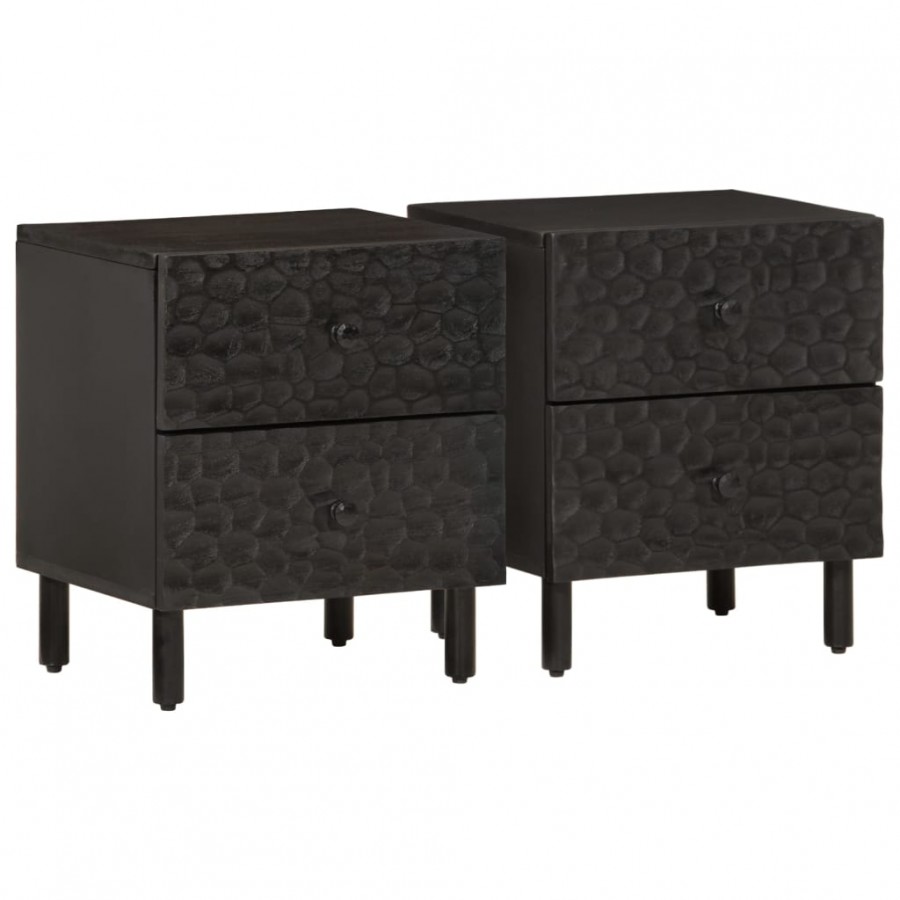 Tables de chevet 2 pcs noir 40x33x46...