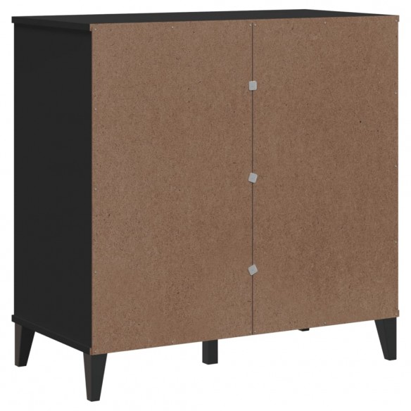 Buffet VIKEN noir 80x40x80 cm bois massif de pin