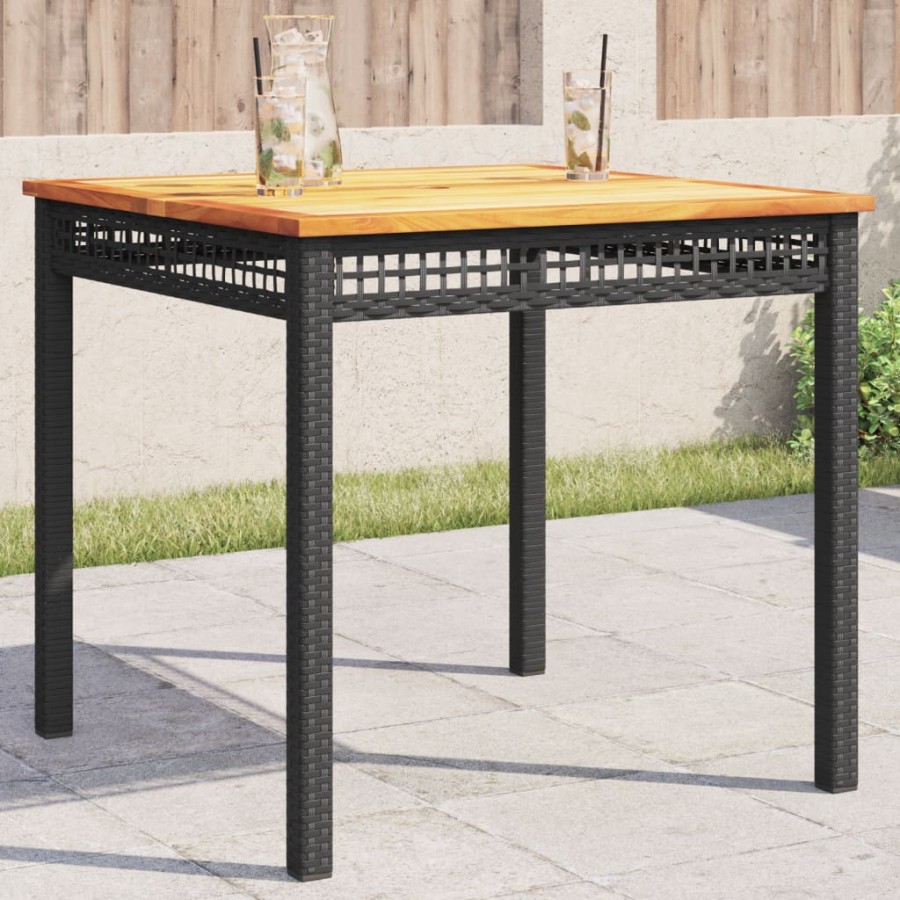 Table de jardin noir 80x80x75 cm...