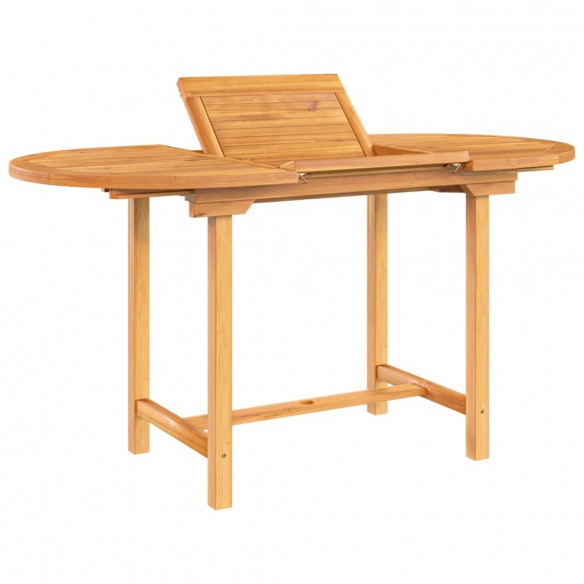 Table extensible de jardin 110-160x80x75 cm bois de teck solide