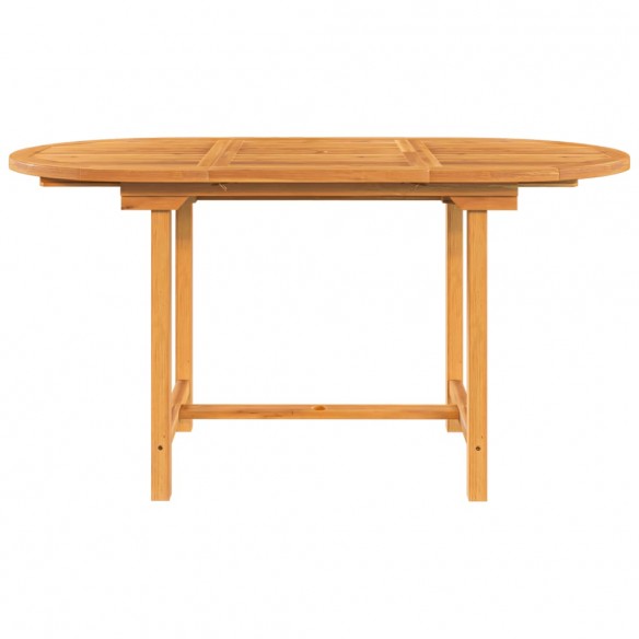 Table extensible de jardin 110-160x80x75 cm bois de teck solide