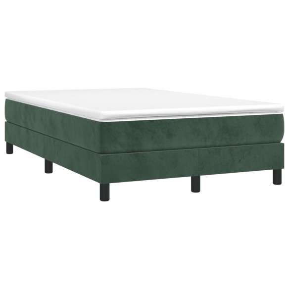 Cadre de lit avec matelas vert foncé 120x190 cm