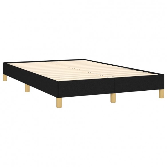 Cadre de lit matelas et LED noir 120x190 cm tissu