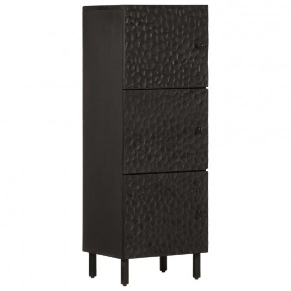 Buffet noir 40x33x110 cm bois de manguier massif