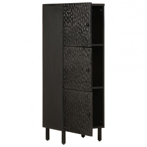 Buffet noir 40x33x110 cm bois de manguier massif