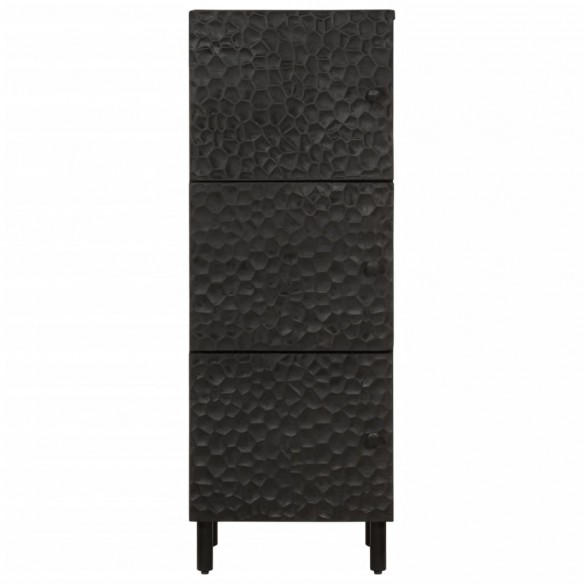 Buffet noir 40x33x110 cm bois de manguier massif