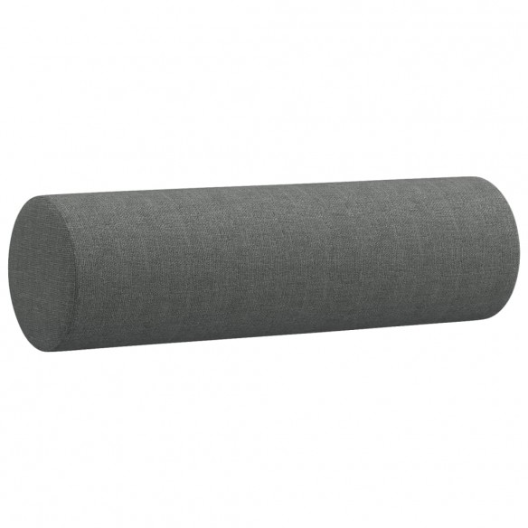 Ensemble de canapés 3 pcs coussins gris foncé tissu