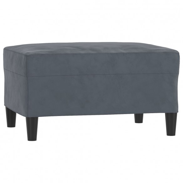 Repose-pied Gris foncé 70x55x41 cm Velours