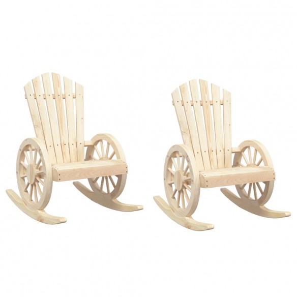 Chaises à bascule Adirondack 2 pcs bois de sapin massif