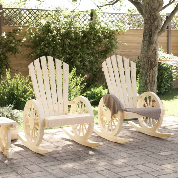 Chaises à bascule Adirondack 2 pcs bois de sapin massif