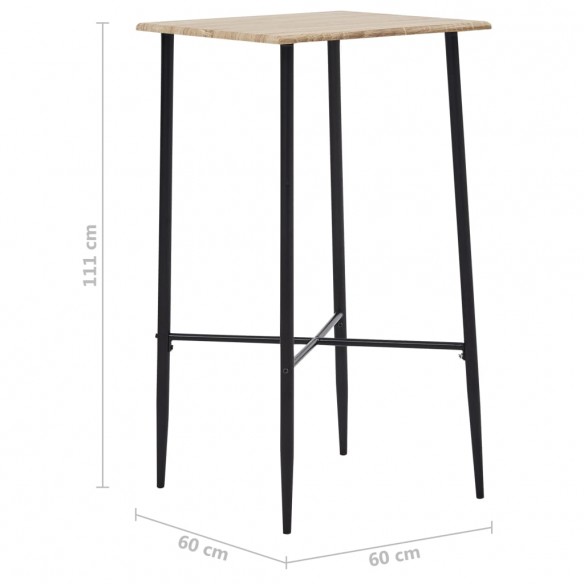 Table de bar Chêne 60 x 60 x 111 cm MDF