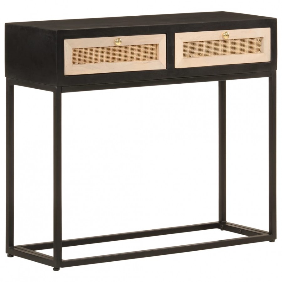 Table console noir 90x30x76 cm bois...